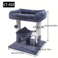 Small Cat Tree For Indoor Cats Climbing Tree Cat Condo Scratching Post Cat Toy Cat Climbing Shelf Cat Climber - Grey