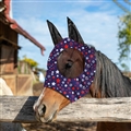 Stretch Lycra Mosquito Repellent Summer Breathable Horse Fly Mask With Ears Comfortable Mesh Rugged Ride Horse Supplies - Star Blue