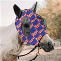 Stretch Lycra Mosquito Repellent Summer Breathable Horse Fly Mask With Ears Comfortable Mesh Rugged Ride Horse Supplies - USA Flag