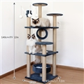 Tall Cats Sturdy House Towers Large Cat Climbing Tree Cat Mansion Cat Scratching Post With Bed Cat Climbing Shelves - Dark Gray