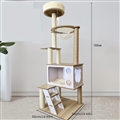 Tall Cats Wooden House Towers Large Cat 20 lbs+ Climbing Tree Cat Mansion Cat Scratching Post With Bed Cat Climbing Shelves - C1