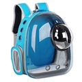 Transparent Spacecraft Backpack Pet Travel Bag Cat Chest Bag Large Capacity Breathable Dog Bag Portable Dog Mobile Bag - Baby Blue