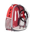 Transparent Spacecraft Backpack Pet Travel Bag Cat Chest Bag Large Capacity Breathable Dog Bag Portable Dog Mobile Bag - Red