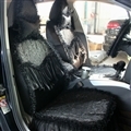 Best Tailored Girly Bud Silk Automotive Floral Safest Lace Ice Silk Custom Automobile Car Seat Cover Sets - Black