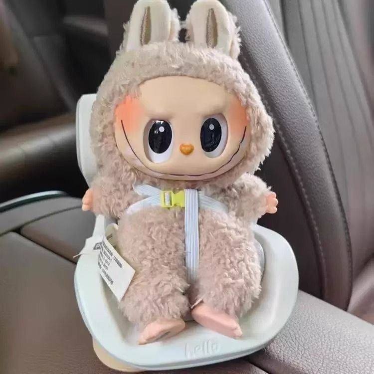 Mini Plastic Cartoon Car Hamster Pet Air Outlet Clip Ornament Safety Seat Storage Automotive Interior - Pink Blue