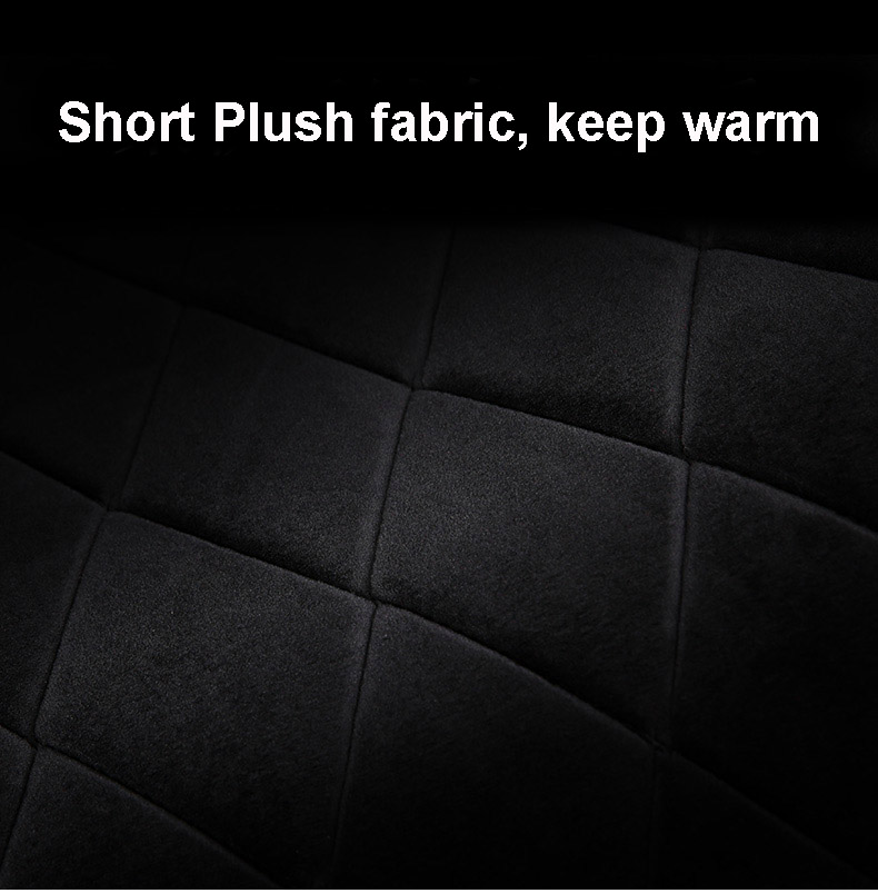 Crown Plush Car Seat Covers Punk Rivet Universal Auto Cushion 1PC Front Cover - Black