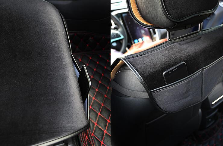 Luxury Crystals Plush Crown Car Seat Covers Gorgeous Universal Auto Seat Cushion 7pcs Sets - Black